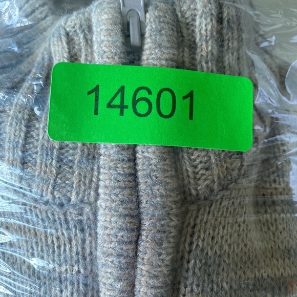 Atlas for Men Medium Knit Men's Tan/Gray Long Sleeve Zip Up Cardigan Size 3XL - Picture 12 of 12